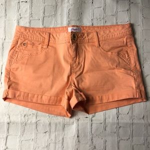 Candie’s Orange colored shorts size 7